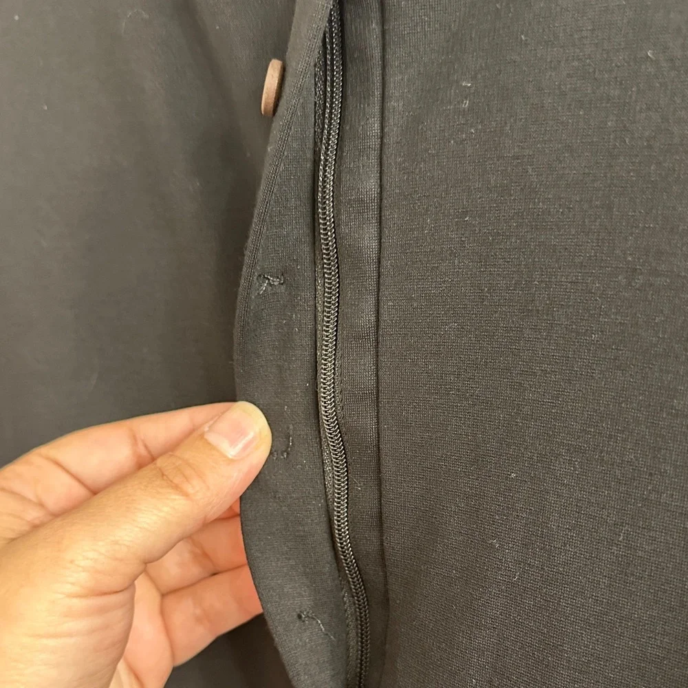 Black Buttoned Midi Dress - Picture 5 of 6